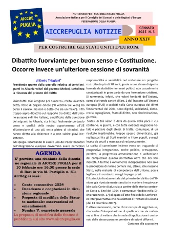 aiccrepuglia notizie di gennaio 2025 N. 3